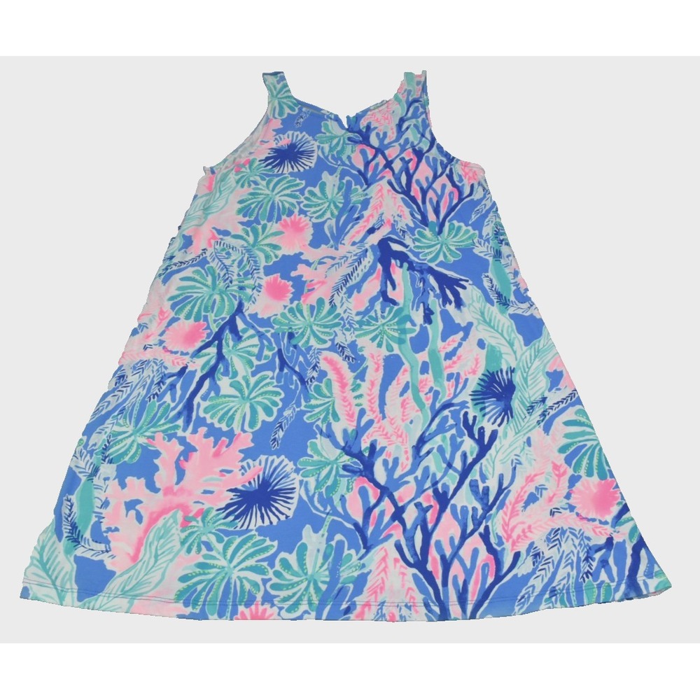Lilly Pulitzer Kristen Women Swing Dress Size M Jet Stream Lattice Multicolor